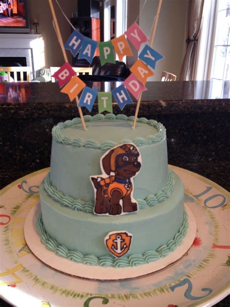 Zuma Paw Patrol Birthday Cake - CakeCentral.com