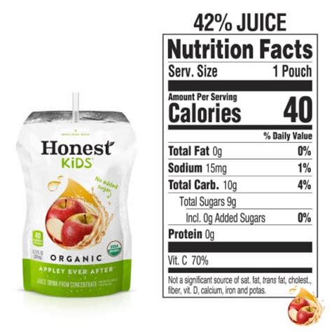 Honest Kids Appley Ever After Apple Organic Fruit Juice, 8 ct / 6.75 fl ...