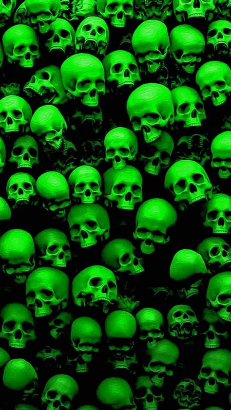 Green skulls wallpaper by DMAN7734 - 14 - Free on ZEDGE™ Halloween ...