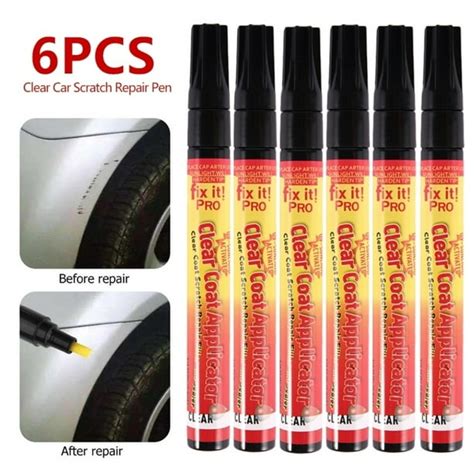 6PCS Magic Car Styling Auto Paint Pen Car Scratch Remover Applicator ...