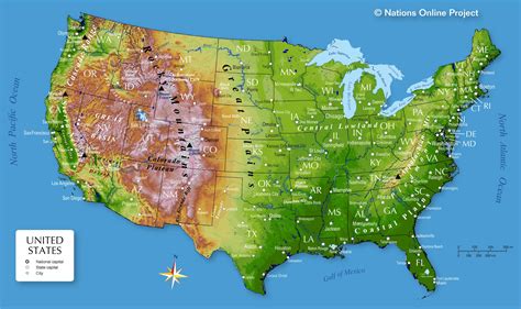 Geographic Map Usa