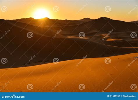 Sunrise in Sahara Desert Morocco Stock Image - Image of travel, arabian ...