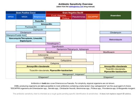 Great Simplified Chart on Antibiotic Sensitivity Overview - CRIT CLOUD ...