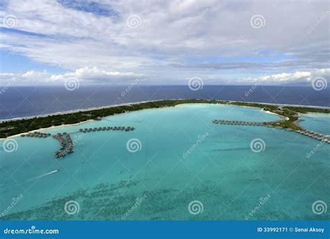 Aerial view on Bora Bora stock image. Image of view, travel - 33992171