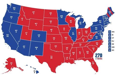 Electorial Map Of The United States - Goldia Gabriellia