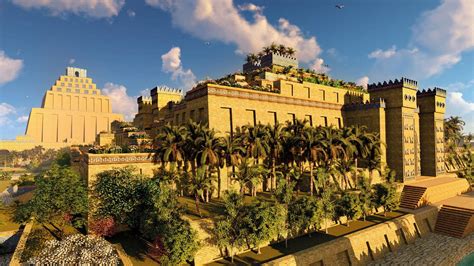 The Hanging Gardens of Babylon. One of Seven Wonders of the Ancient ...