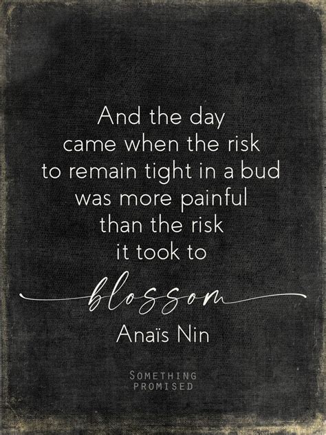 The Risk It Took to Blossom... Anais Nin Poem on Metal Print - Etsy