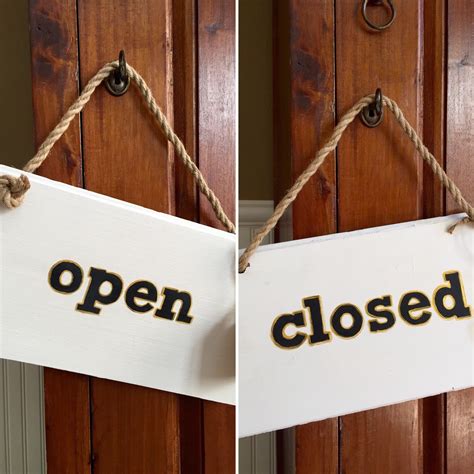 Open/Closed business sign on reclaimed wood. | 목공예