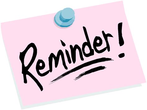 Free Reminders Cliparts, Download Free Reminders Cliparts png images ...