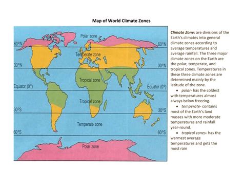 World Climate Zones Map - Draw A Topographic Map