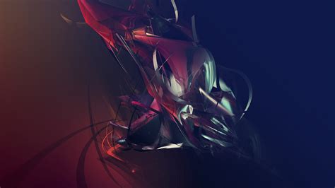 Red and gray abstract 3D art HD wallpaper | Wallpaper Flare