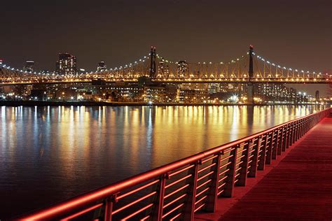 Queensboro Bridge At Night by Allan Baxter