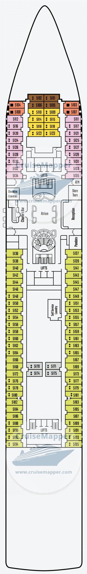 Ambience deck 16 plan | CruiseMapper