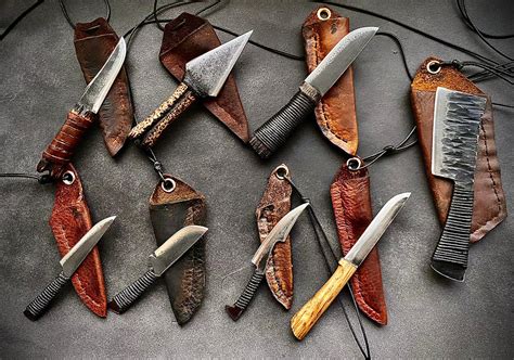 Some knives I made from old saw blade and leather from saddle ...