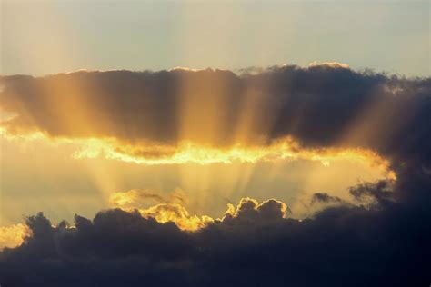 Dramatic Gold Sunset Sky With God Rays Photograph by James Schwabel ...