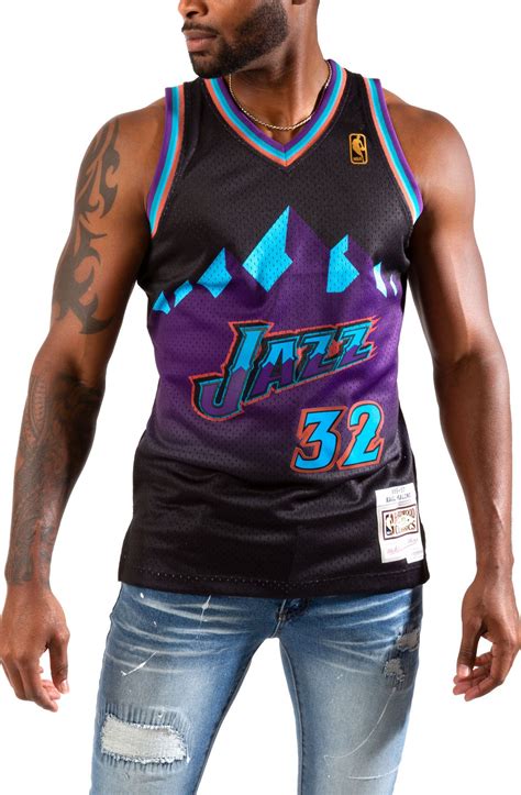 MITCHELL AND NESS Karl Malone Utah Jazz Swingman Jersey SMJYCP19302 ...