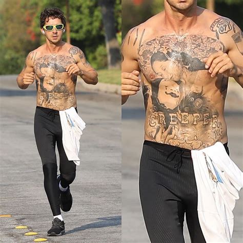 ET Canada on Instagram: “Shia LaBeouf shows off his inked torso during ...