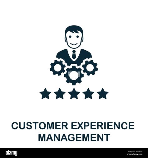 Customer Experience Management vector icon symbol. Creative sign from ...