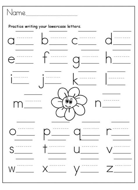 Practice Writing Lowercase Letters Worksheets