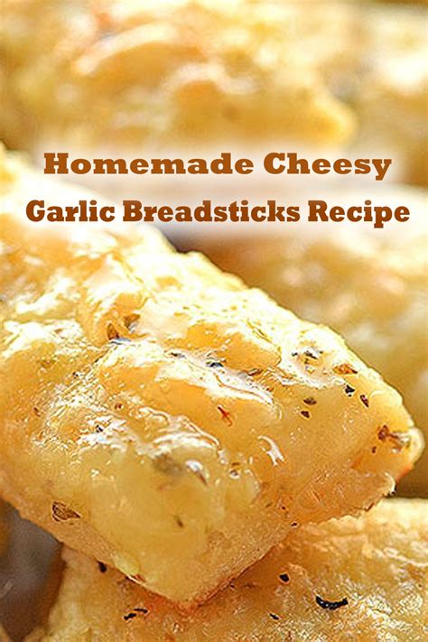 Homemade Cheesy Garlic Breadsticks Recipe - 3 SECONDS