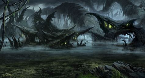 Swamp concept sketch for M.O.N.O.L.I.T.H. game, Olga Antonenko ...