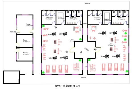 gym floor plan cad block - Towanda Leal