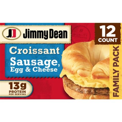 Jimmy Dean® Sausage Egg & Cheese Croissant Sandwiches, 12 ct / 4.5 oz ...