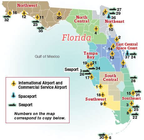 Map Of Florida And Airports - Freddy Bernardine