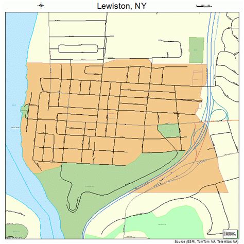 Lewiston New York Street Map 3642147