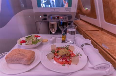 Emirates A380 Business Class Food