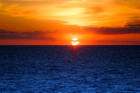 Download Sun Sky Sea Ocean Nature Sunset HD Wallpaper