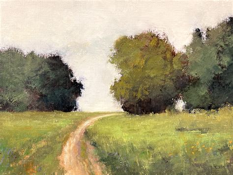 Country Path 221016, impressionist landscape oil painting.