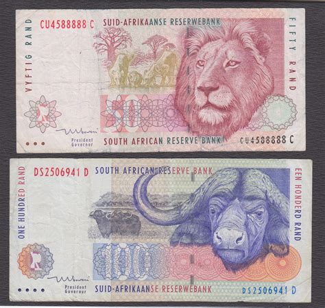 Blogart: South African 50 and 100 Rand Banknotes-Old Series-1992