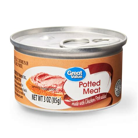 Great Value Chicken & Pork Potted Meat, 3 oz Can - Walmart.com ...