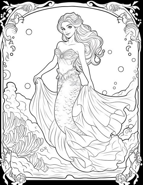 Mermaid Coloring Pages Free Printables - prntbl.concejomunicipaldechinu ...