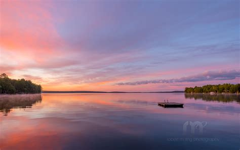 Morning, Sunrise At The Lake : Schoodic Lake : robert m ring photography