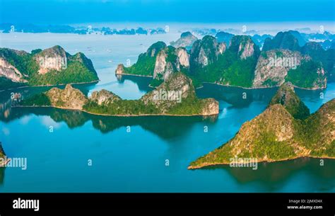 Aerial view of Ha Long Bay Stock Photo - Alamy