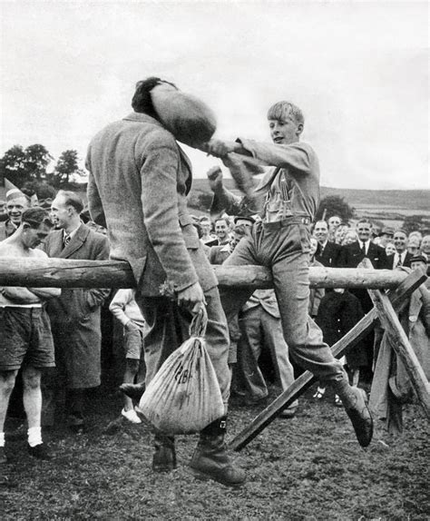 1954: Locals gather at the tiny village of Widecombe-in-the-Moor for ...