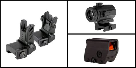 Red Dot + Red Dot Magnifier + Flip Up Sights Combo