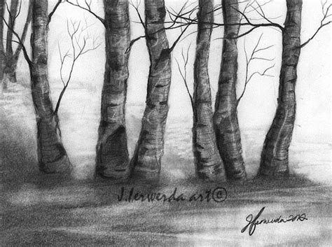 Pencil Drawing Print the Nature of Trees Day 326 - Etsy