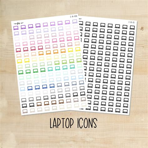 I-B-01 LAPTOP ICONS laptop icon stickers small laptop | Etsy