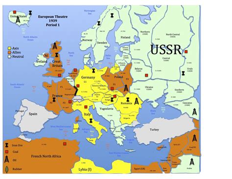 This is the European War Map used in the World War Two Simulation ...