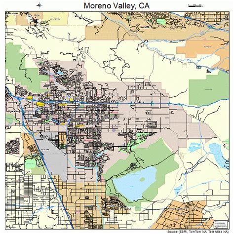 Moreno Valley California Street Map 0649270