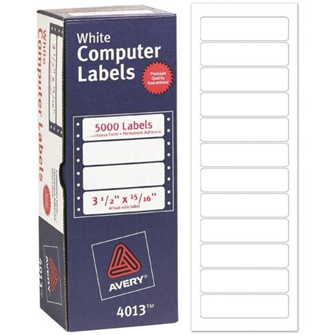 Avery White Computer Labels 3 1/2″ x 15/16″ (4013) | Office Systems Aruba