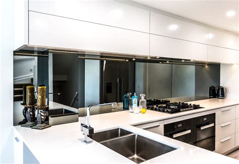 Mirror Glass Splashbacks - Smokey, Grey & Antique Finish