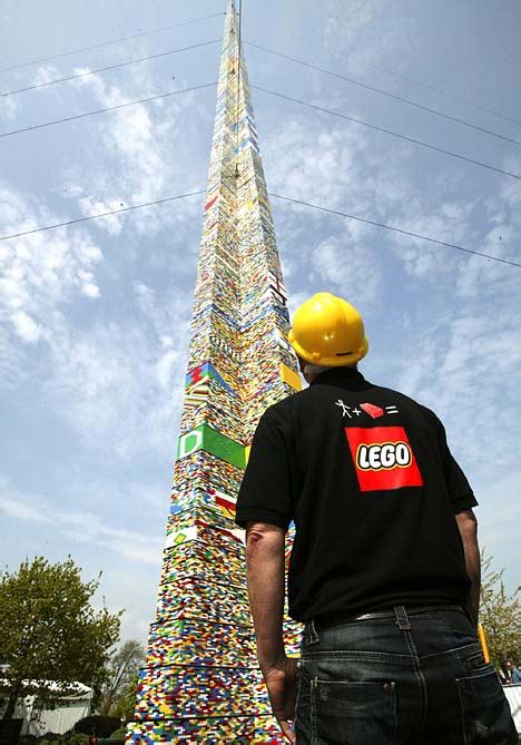 The world's tallest Lego tower which took 500,000 bricks to build ...