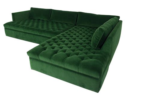 Modern Green Velvet Sectional Sofa - ModShop