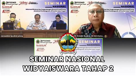 SEMINAR NASIONAL WIDYAISWARA TAHAP 2 - YouTube