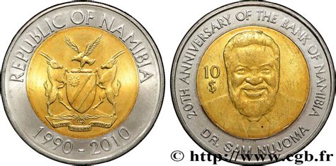 NAMIBIA 10 Dollar 20e anniversaire de la Banque de Namibie 2010 fwo ...