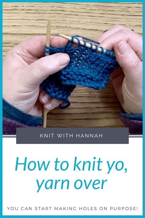 How To Knit Yarn Over (YO) - Knit With Hannah